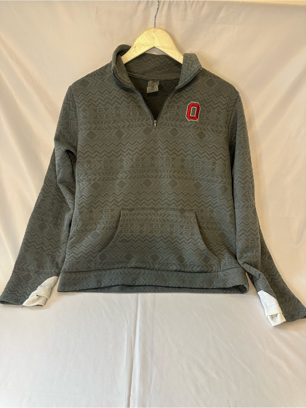 Gameday Couture Ohio State Buckeyes Women’s M Gray 1/4 Zip Pullover Sweatshirt